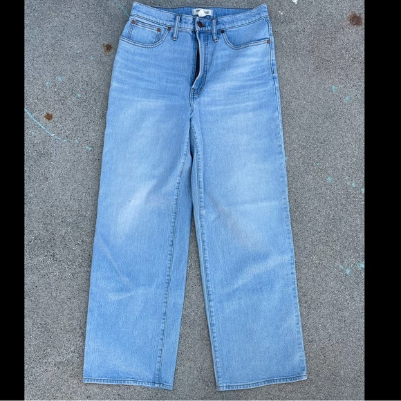 MADEWELL The Perfect Vintage Wide-Leg Crop Jean size 29 tall preloved school - Picture 3 of 11